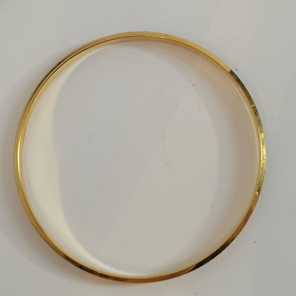 Trifari Gold Tone & Black Enamel Bangle Bracelet - Picture 6 of 6